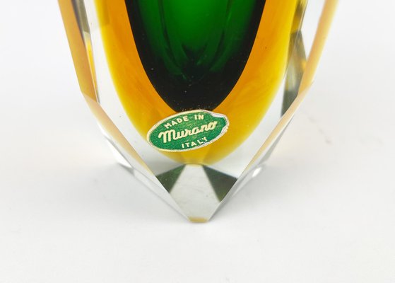 Vintage Italian Sommerso Murano Glass Vase, 1970s-UAH-1760203