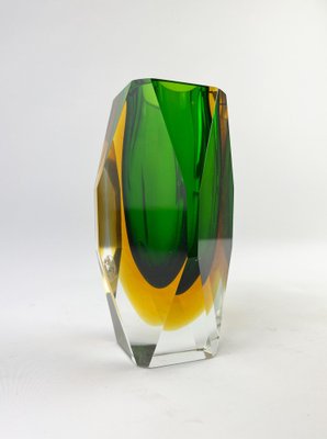 Vintage Italian Sommerso Murano Glass Vase, 1970s-UAH-1760203