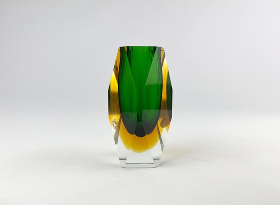 Vintage Italian Sommerso Murano Glass Vase, 1970s-UAH-1760203