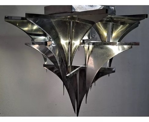 Vintage Italian Steel Ceiling Light-HIT-1384526