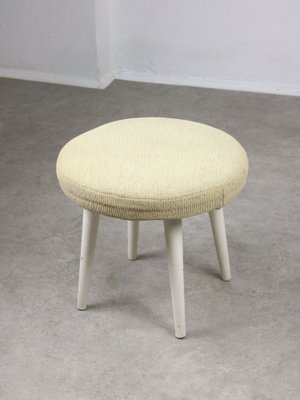 Vintage Italian Stool in Beige Fabric, 1980s-HGJ-1757201