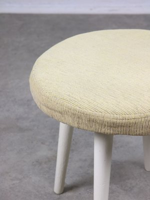 Vintage Italian Stool in Beige Fabric, 1980s-HGJ-1757201