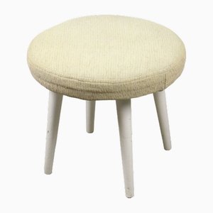 Vintage Italian Stool in Beige Fabric, 1980s-HGJ-1757201