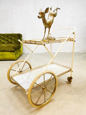 Vintage Italian Style Brass & Steel Trolley-BW-1168495