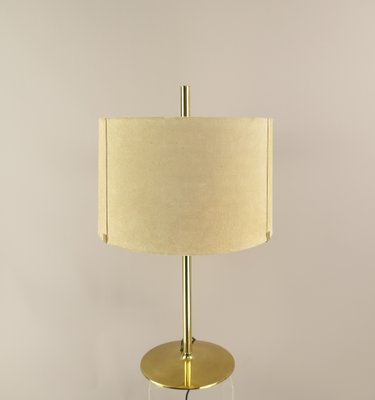 Vintage Italian Table Lamp with Suede Lampshade, 1970s-KDB-1739895