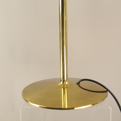 Vintage Italian Table Lamp with Suede Lampshade, 1970s-KDB-1739895