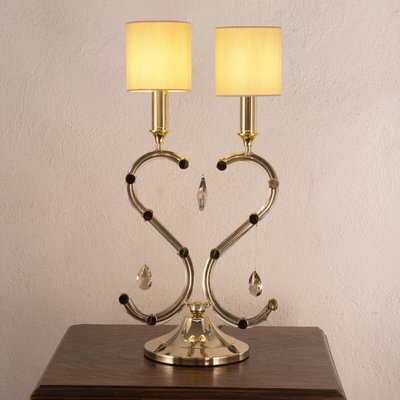 Vintage Italian Table Lamp with Swarovski Pendants, 1990s-MPO-1770880