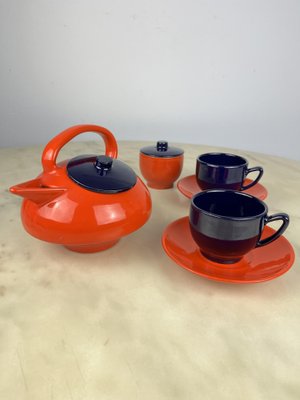 Vintage Italian Tea Set in Ceramic, 1970s, Set of 4-YST-1727898