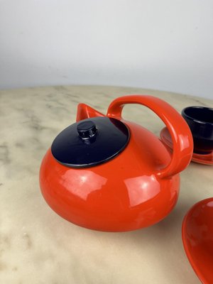 Vintage Italian Tea Set in Ceramic, 1970s, Set of 4-YST-1727898