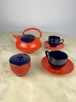 Vintage Italian Tea Set in Ceramic, 1970s, Set of 4-YST-1727898