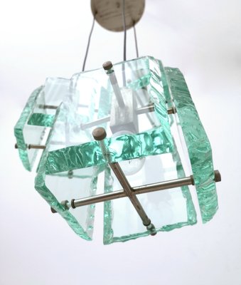 Vintage Italian Three-Light Pendant Light attributed to Zero Quattro, 1950s-JPQ-1817643