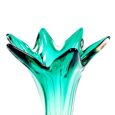 Vintage Italian Twisted Murano Glass Vase, 1960s-BMM-1167499