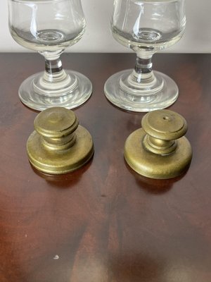 Vintage Italian Vases from Pharmacy in Glass, 1930s, Set of 2-YST-1778596