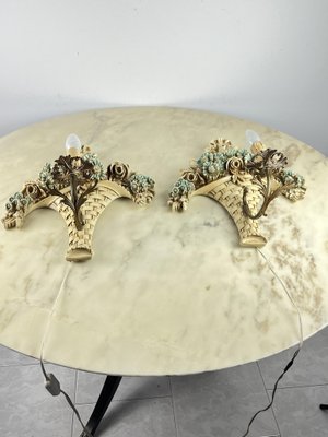 Vintage Italian Venetian Wall Lights, 1960s, Set of 2-YST-1762360