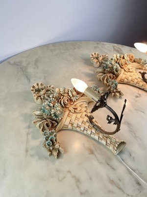 Vintage Italian Venetian Wall Lights, 1960s, Set of 2-YST-1762360