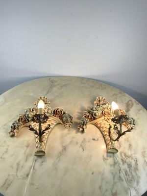 Vintage Italian Venetian Wall Lights, 1960s, Set of 2-YST-1762360