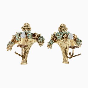 Vintage Italian Venetian Wall Lights, 1960s, Set of 2-YST-1762360