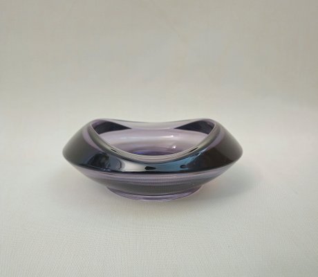 Vintage Italian Vide-Poche in Violet Murano Glass, 1970s-ZST-1772696