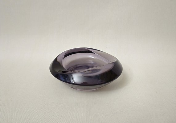 Vintage Italian Vide-Poche in Violet Murano Glass, 1970s-ZST-1772696