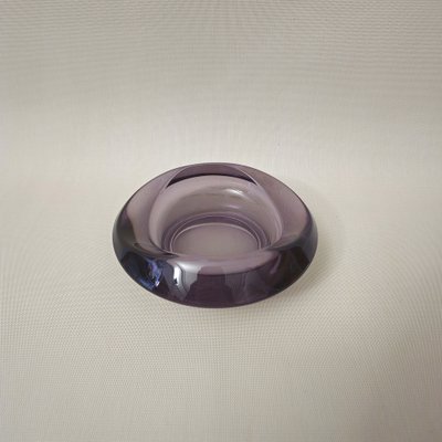 Vintage Italian Vide-Poche in Violet Murano Glass, 1970s-ZST-1772696