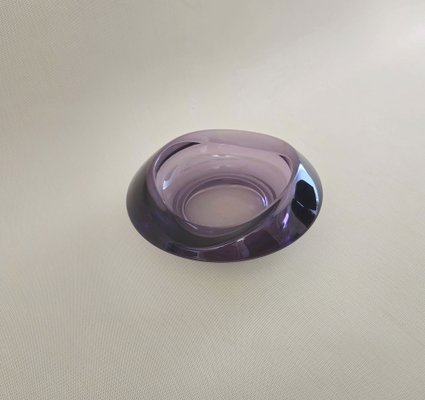 Vintage Italian Vide-Poche in Violet Murano Glass, 1970s-ZST-1772696