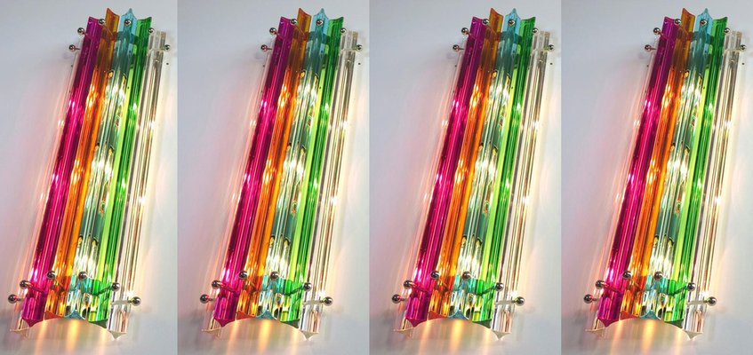 Vintage Italian Wall Sconce in Murano Glass, 1990s, Set of 4-OVO-1235213