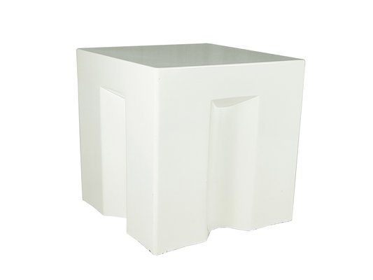 Vintage Italian White Fiberglass Side Table by G. Ceretti, P. Derossi & R. Rosso