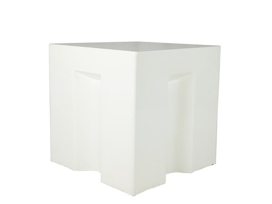 Vintage Italian White Fiberglass Side Table by G. Ceretti, P. Derossi & R. Rosso