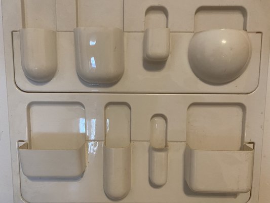 Vintage Italian White Plastic Wall Shelf from Utensilo, 1970s-PYR-1393218