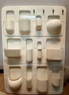 Vintage Italian White Plastic Wall Shelf from Utensilo, 1970s-PYR-1393218