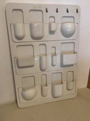 Vintage Italian White Plastic Wall Shelf from Utensilo, 1970s-PYR-1393218