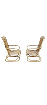 Vintage Italian Wicker Armchairs, 1970s, Set of 2-INI-1777593