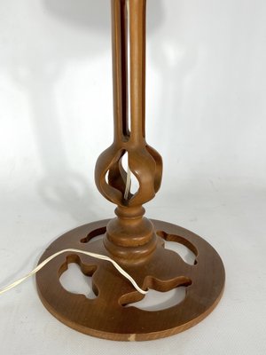 Vintage Italian Wood Table Lamp, 1950s-OT-1313226