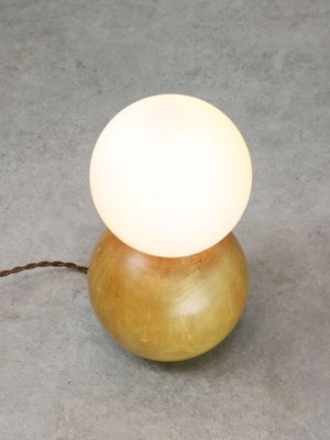 Vintage Italian Wooden and Opaline Table Lamp-HGJ-1761689