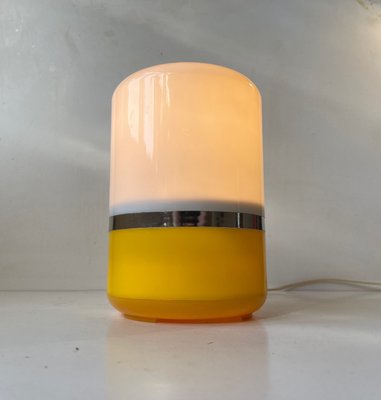 Vintage Italian Yellow and White Table Lamp from Guzzini, 1970s-LCR-1317114