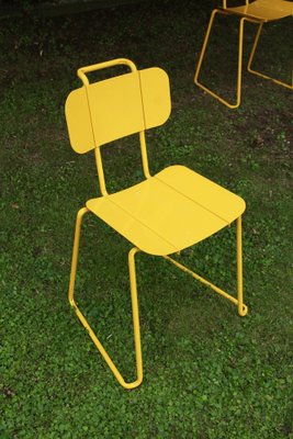 Vintage Italian Yellow Metal Chair, 1980s-HUY-1727783