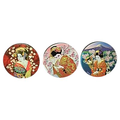 Vintage Japanese Magnets, 1950s, Set of 3-JZV-2033691