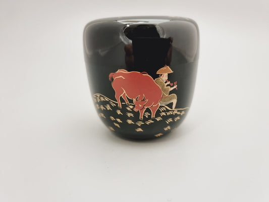 Vintage Japanese Netsuke Matcha Conatiner,1960s