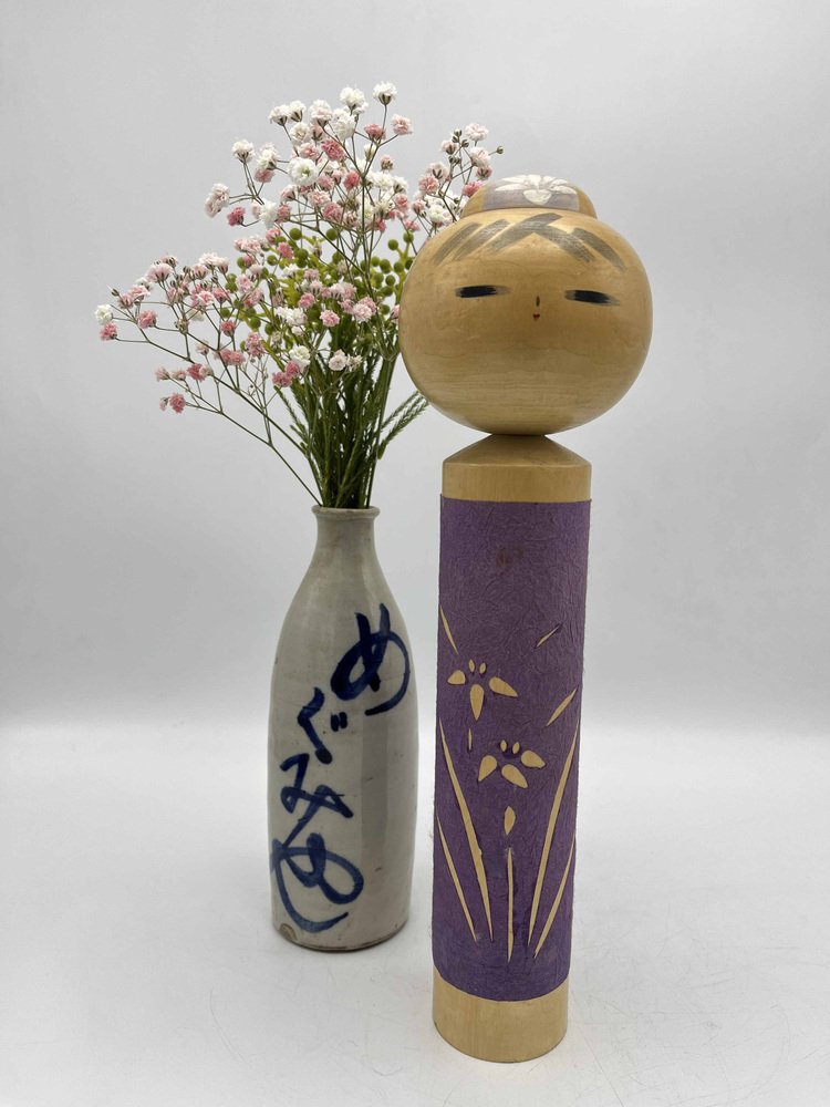 Vintage Japanese Sosaku Kokeshi Doll by Shibata Eiko, 1970s