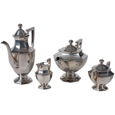 Vintage Japanese Tea and Coffee Silver Set, 1970s, Set of 4-ZCI-751863