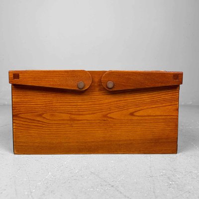 Vintage Japanese Wooden Sewing Case, 1980s-DWL-2028043