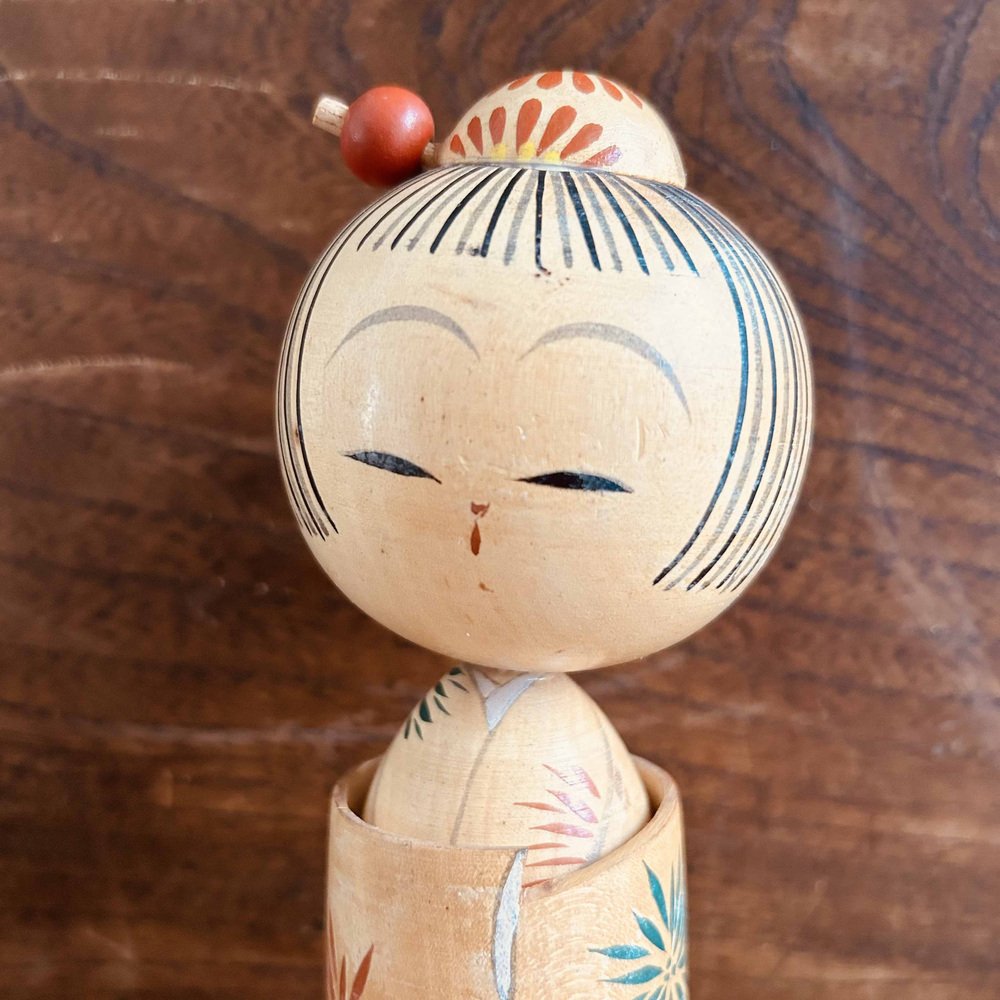 Vintage Kawaii Sosaku Kokeshi Doll, Japan, 1970s