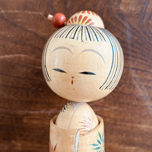 Vintage Kawaii Sosaku Kokeshi Doll, Japan, 1970s