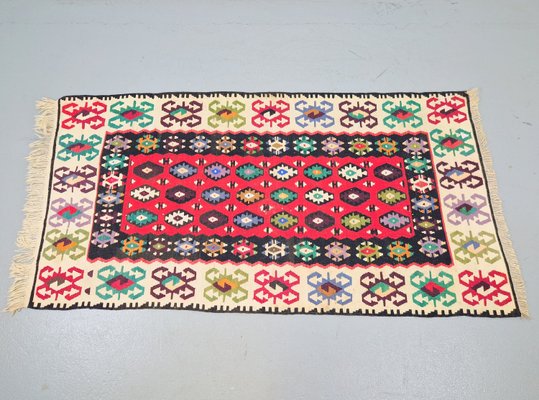 Vintage Kelim Bohemian Wall Hanging Boho Rug, 1950s-AXJ-2022493