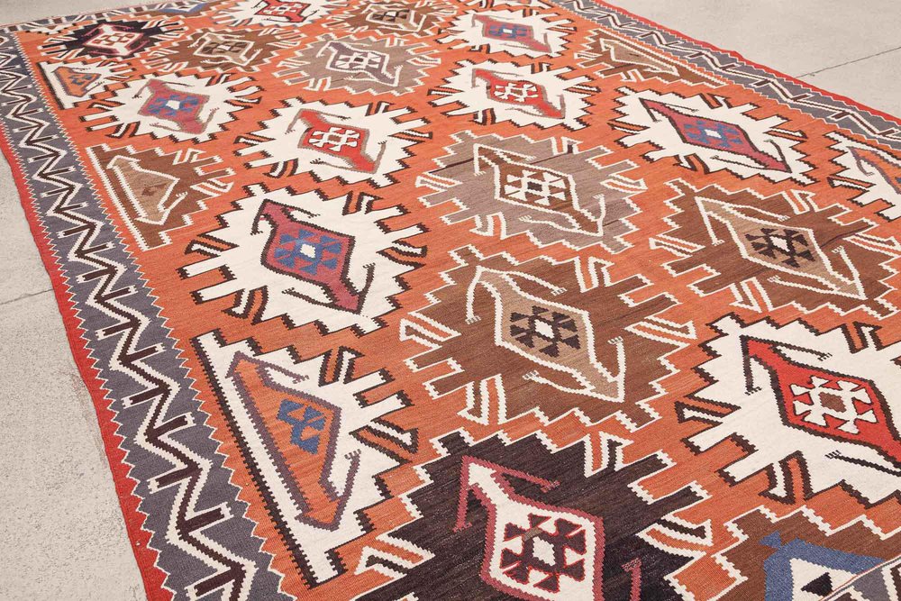 Vintage Kilim Cuban Rug