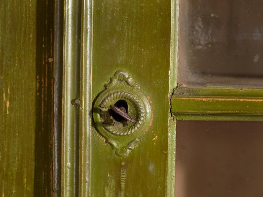 Vintage Kitchen Cabinet with Olive Green Patina, 1920-ZNJ-2035298