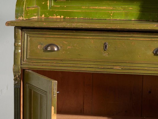 Vintage Kitchen Cabinet with Olive Green Patina, 1920-ZNJ-2035298