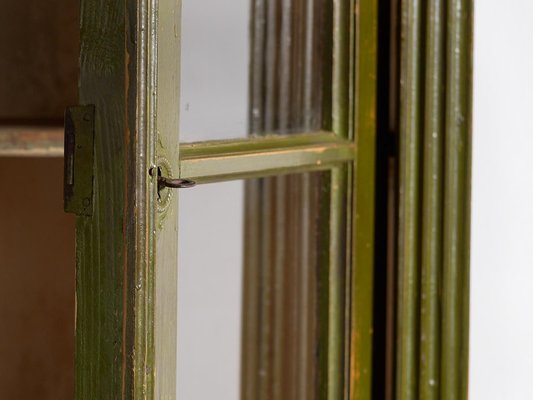 Vintage Kitchen Cabinet with Olive Green Patina, 1920-ZNJ-2035298