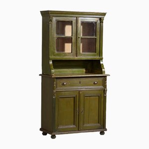 Vintage Kitchen Cabinet with Olive Green Patina, 1920-ZNJ-2035298