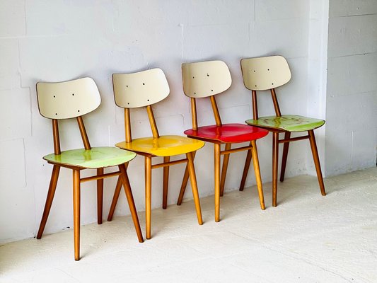 Vintage Kitchen Chairs by Ton, 1960s, Set of 4-ALG-2016667